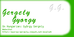 gergely gyorgy business card