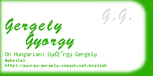 gergely gyorgy business card